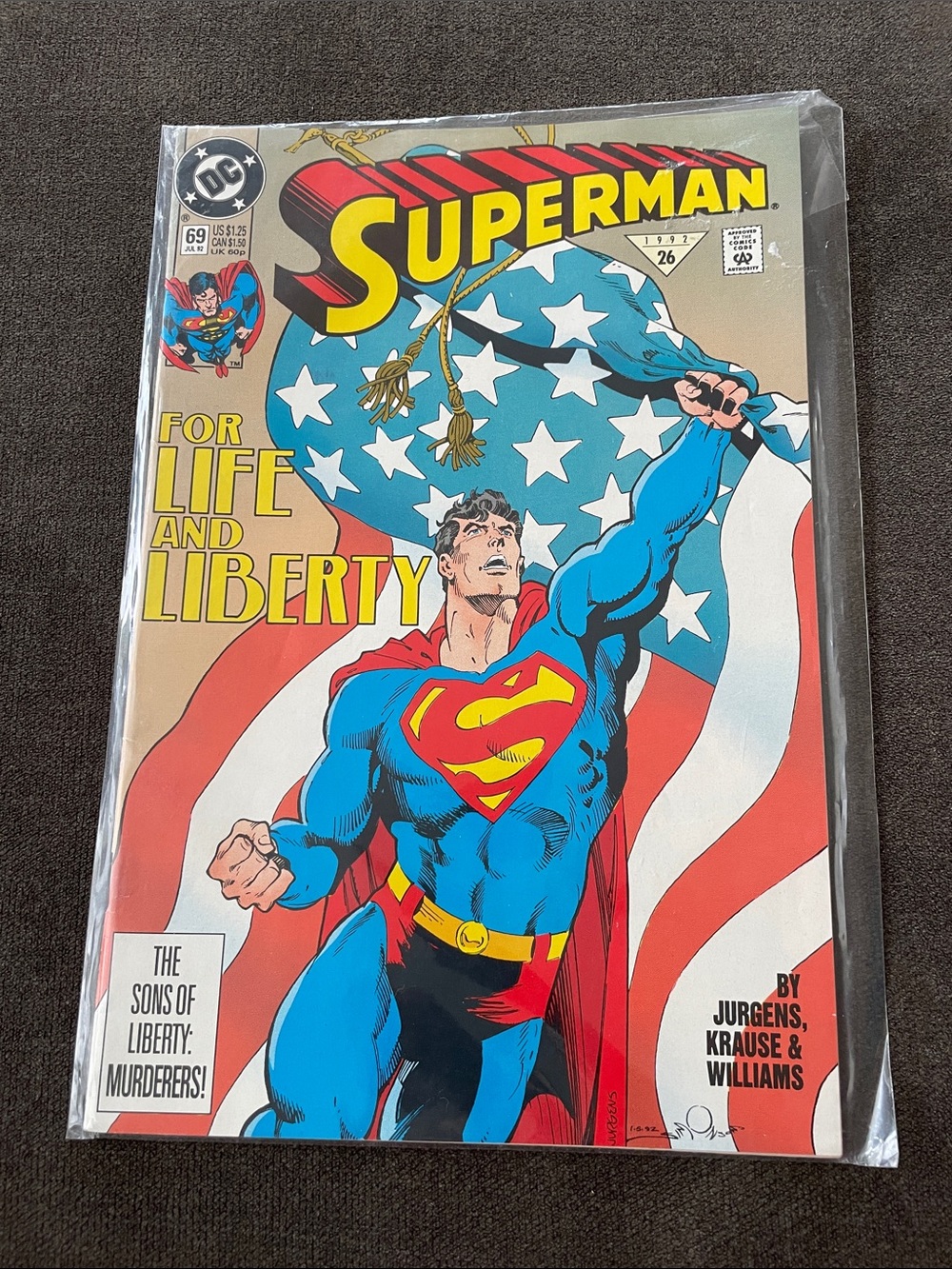 DC Superman For Life and Liberty Comic Book Vintage